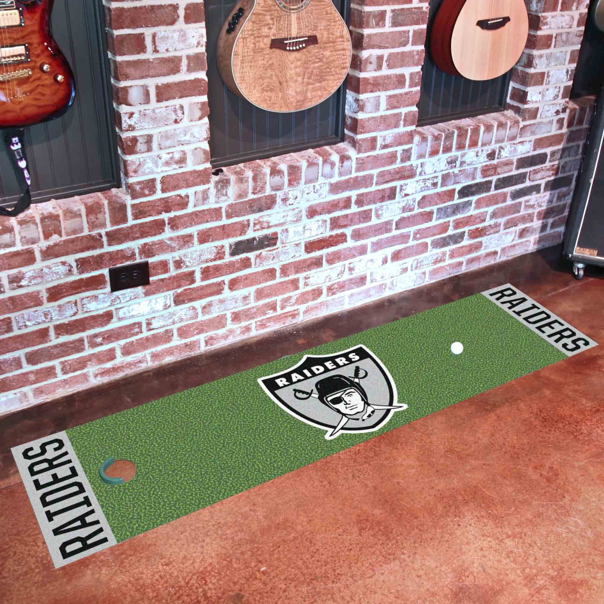 Las Vegas Raiders Putting Green Mat - 1.5ft. x 6ft., NFL Vintage