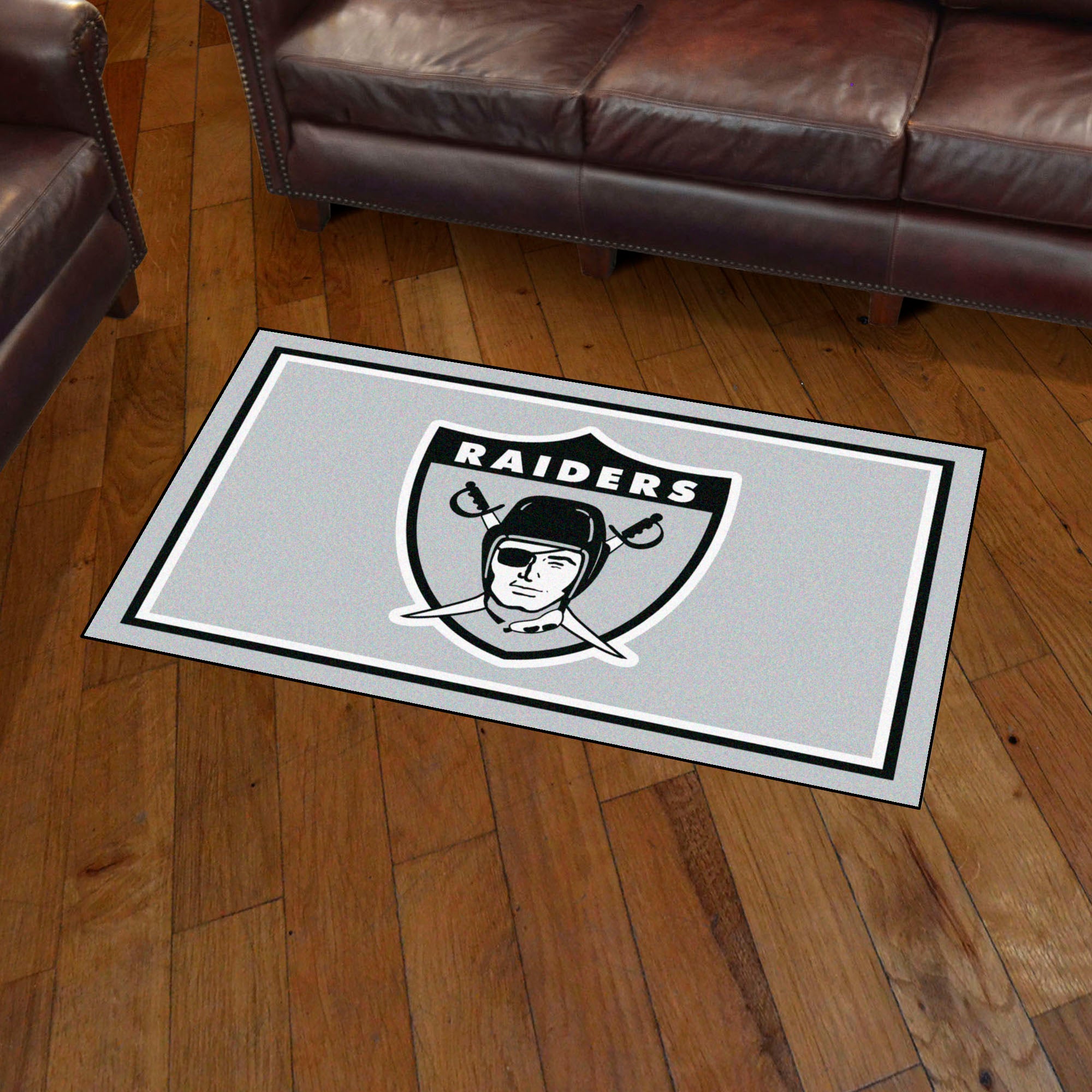 Las Vegas Raiders 3ft. x 5ft. Plush Area Rug, NFL Vintage