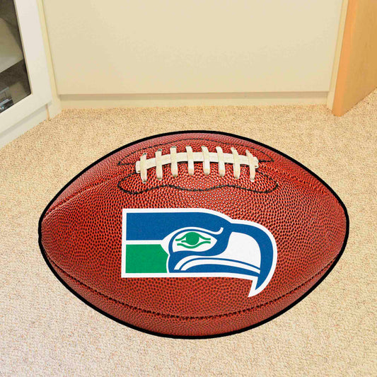 Seattle Seahawks Football Rug - 20.5in. x 32.5in., NFL Vintage