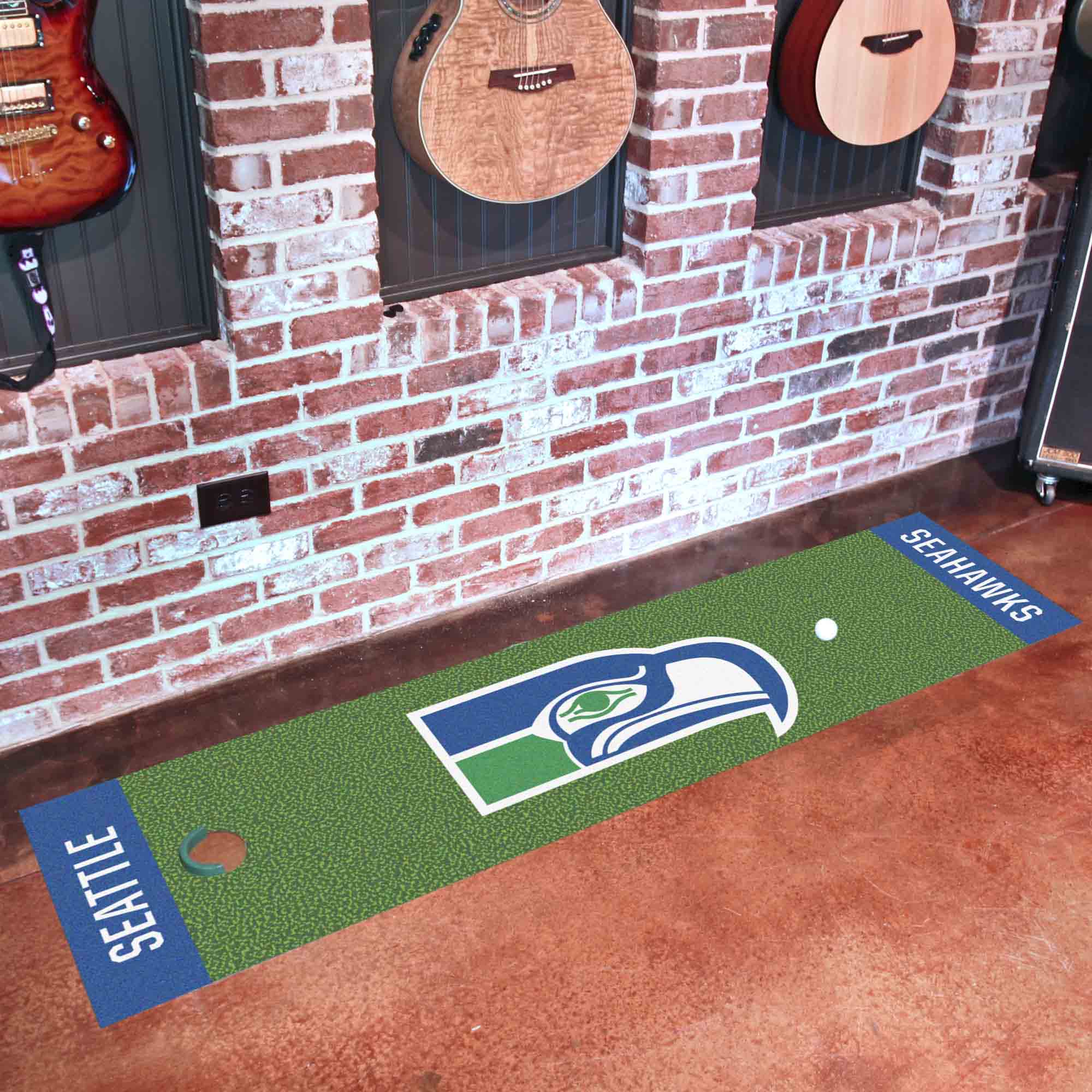 Seattle Seahawks Putting Green Mat - 1.5ft. x 6ft., NFL Vintage