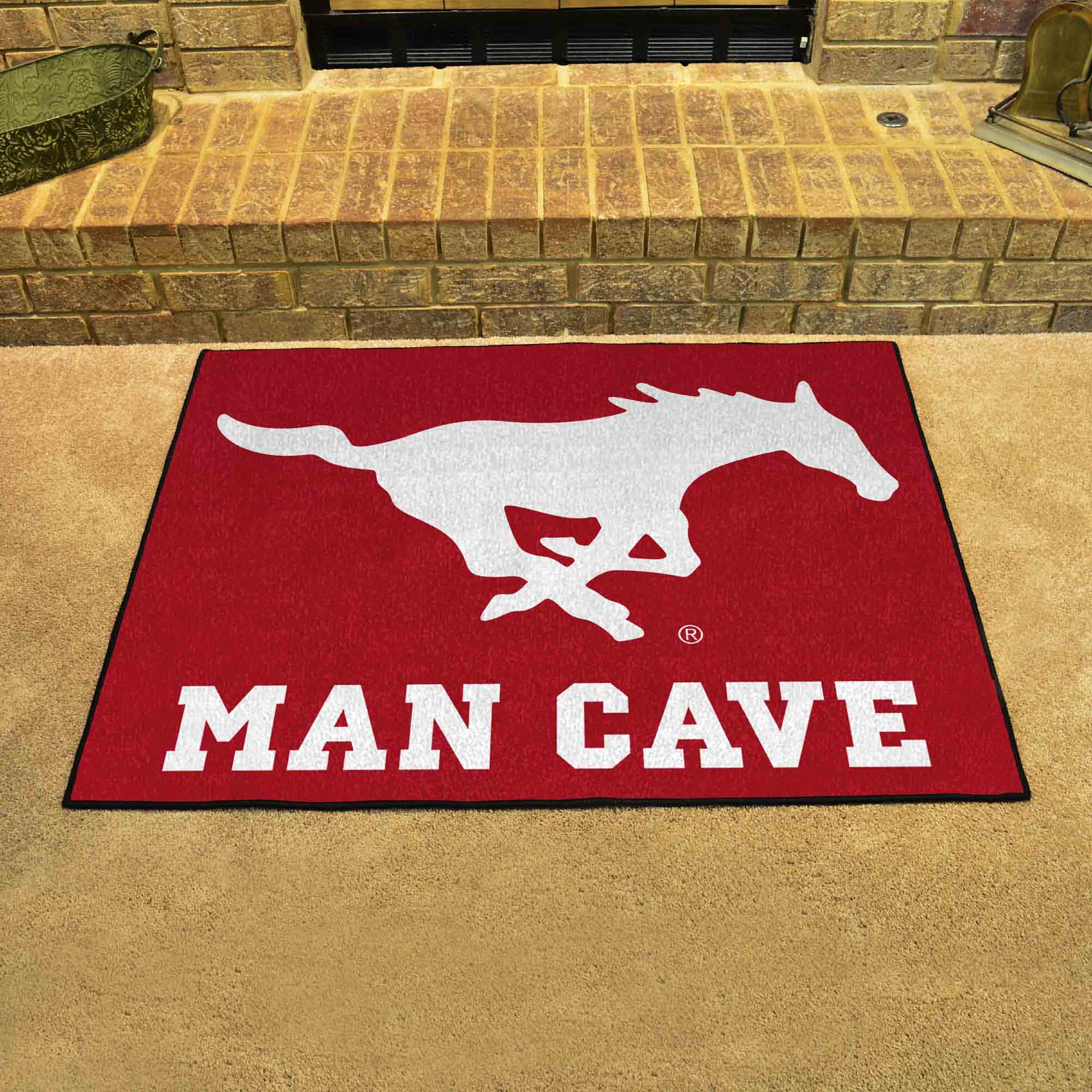 SMU Mustangs Man Cave All-Star Rug - 34 in. x 42.5 in.