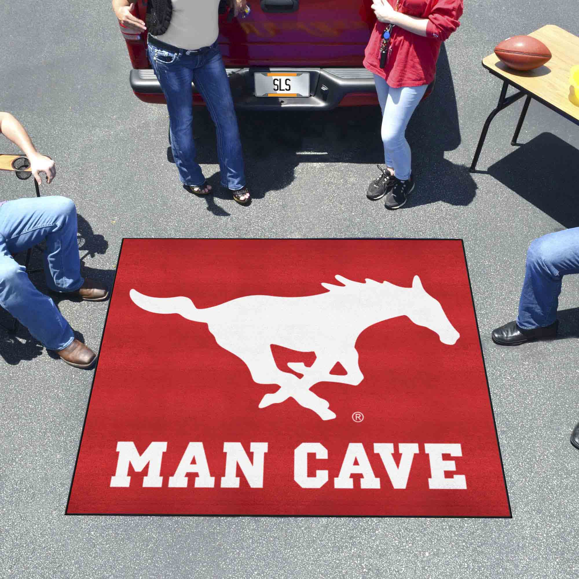 SMU Mustangs Man Cave Tailgater Rug - 5ft. x 6ft.