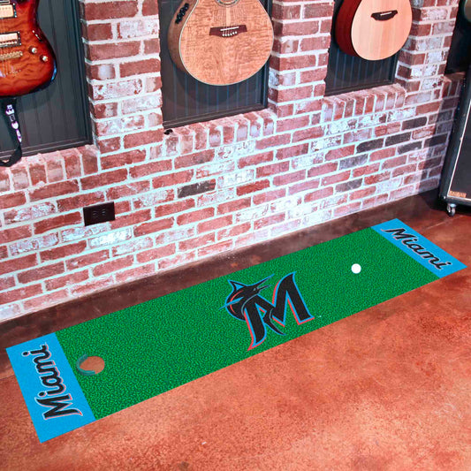 Miami Marlins Putting Green Mat - 1.5ft. x 6ft.