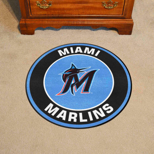 Miami Marlins Roundel Rug - 27in. Diameter