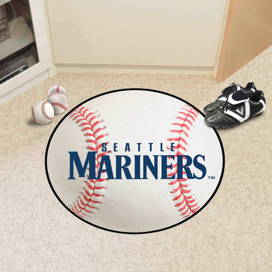 Seattle Mariners Baseball Rug - 27in. Diameter