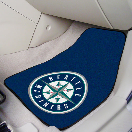 Seattle Mariners Front Carpet Car Mat Set - 2 Pieces