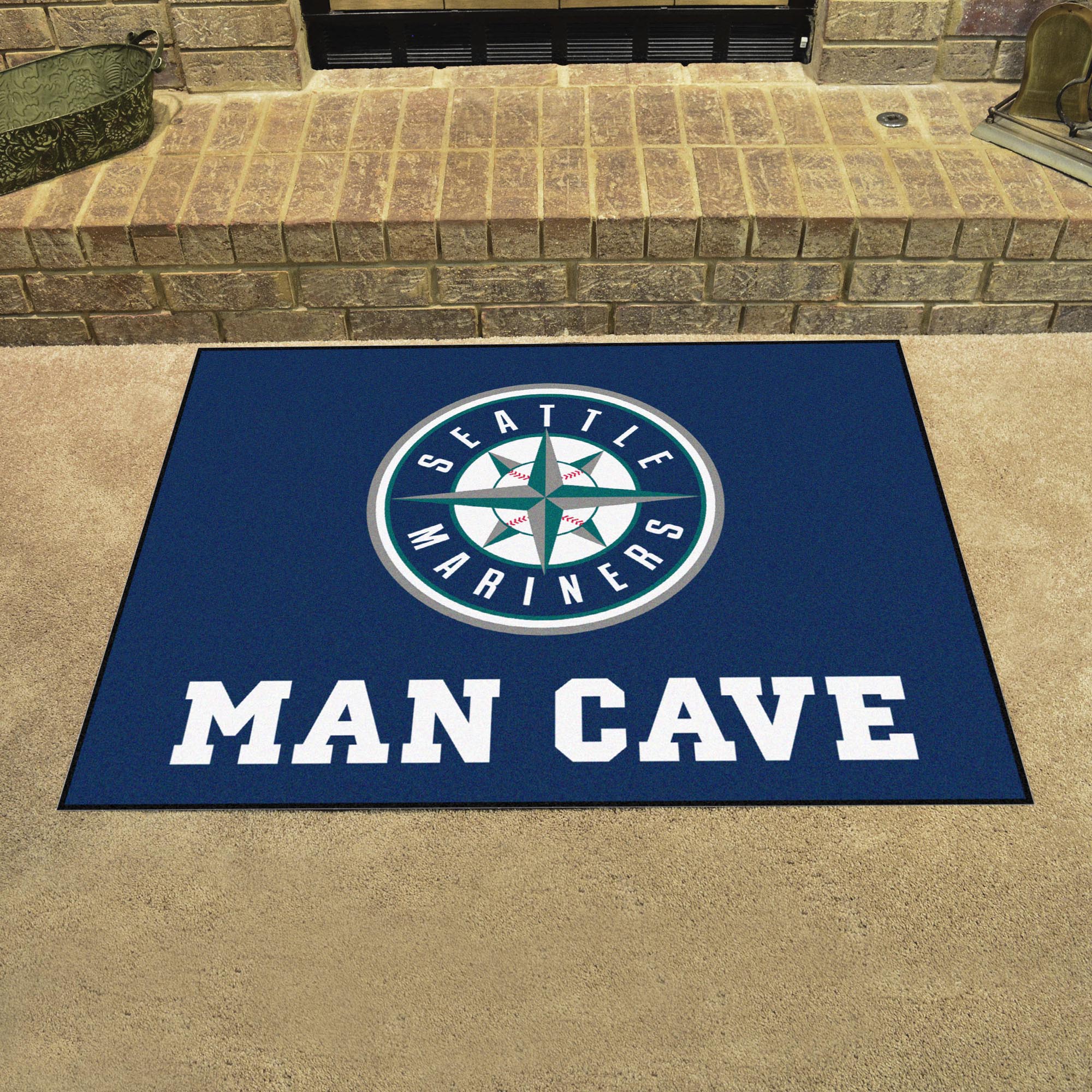 Seattle Mariners Man Cave All-Star Rug - 34 in. x 42.5 in. - Seattle Mariners