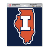 Illinois Illini Team State Shape Decal Sticker