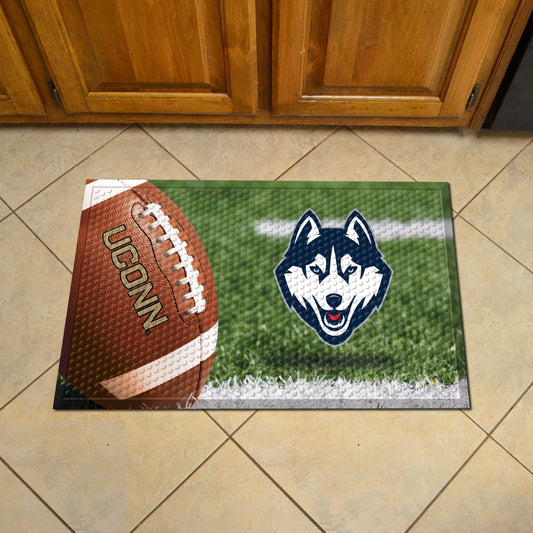 UConn Huskies Rubber Scraper Door Mat