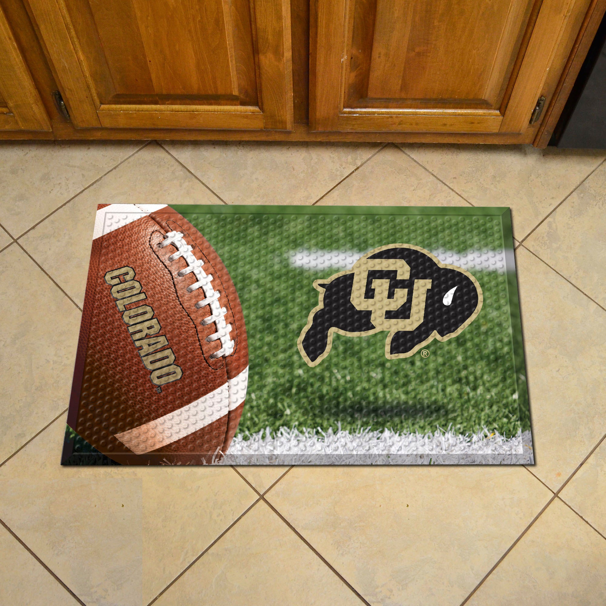 Colorado Buffaloes Rubber Scraper Door Mat