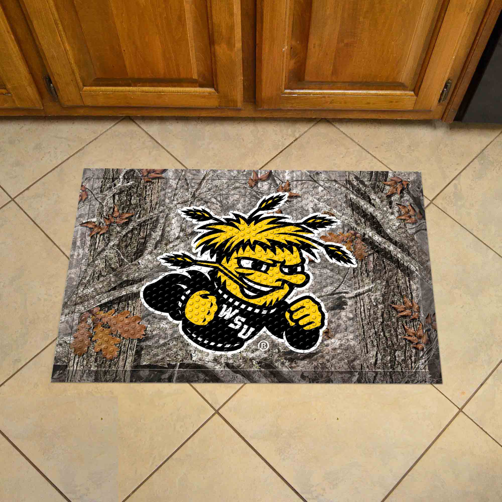 Wichita State Rubber Scraper Door Mat