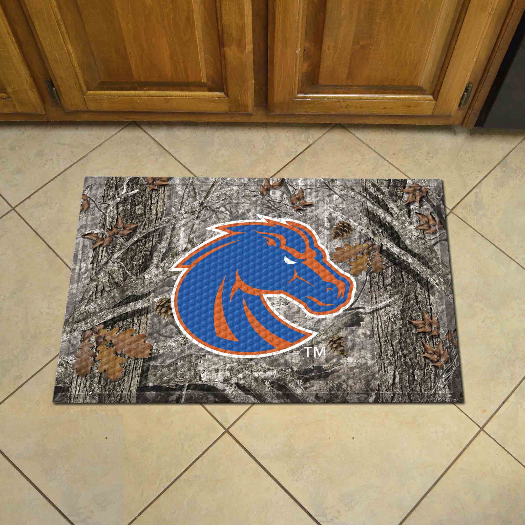 Boise State Broncos Rubber Scraper Door Mat Camo