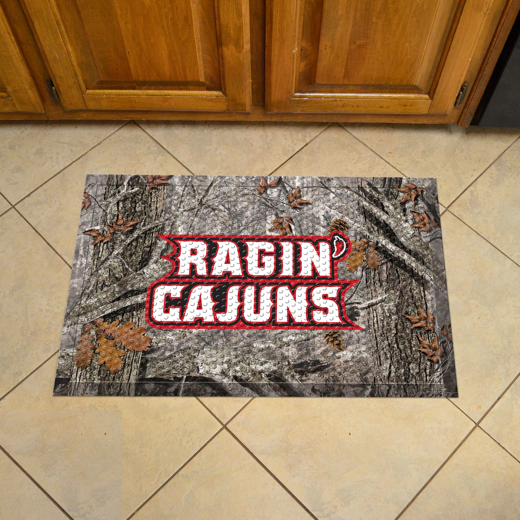 Louisiana-Lafayette Rubber Scraper Door Mat