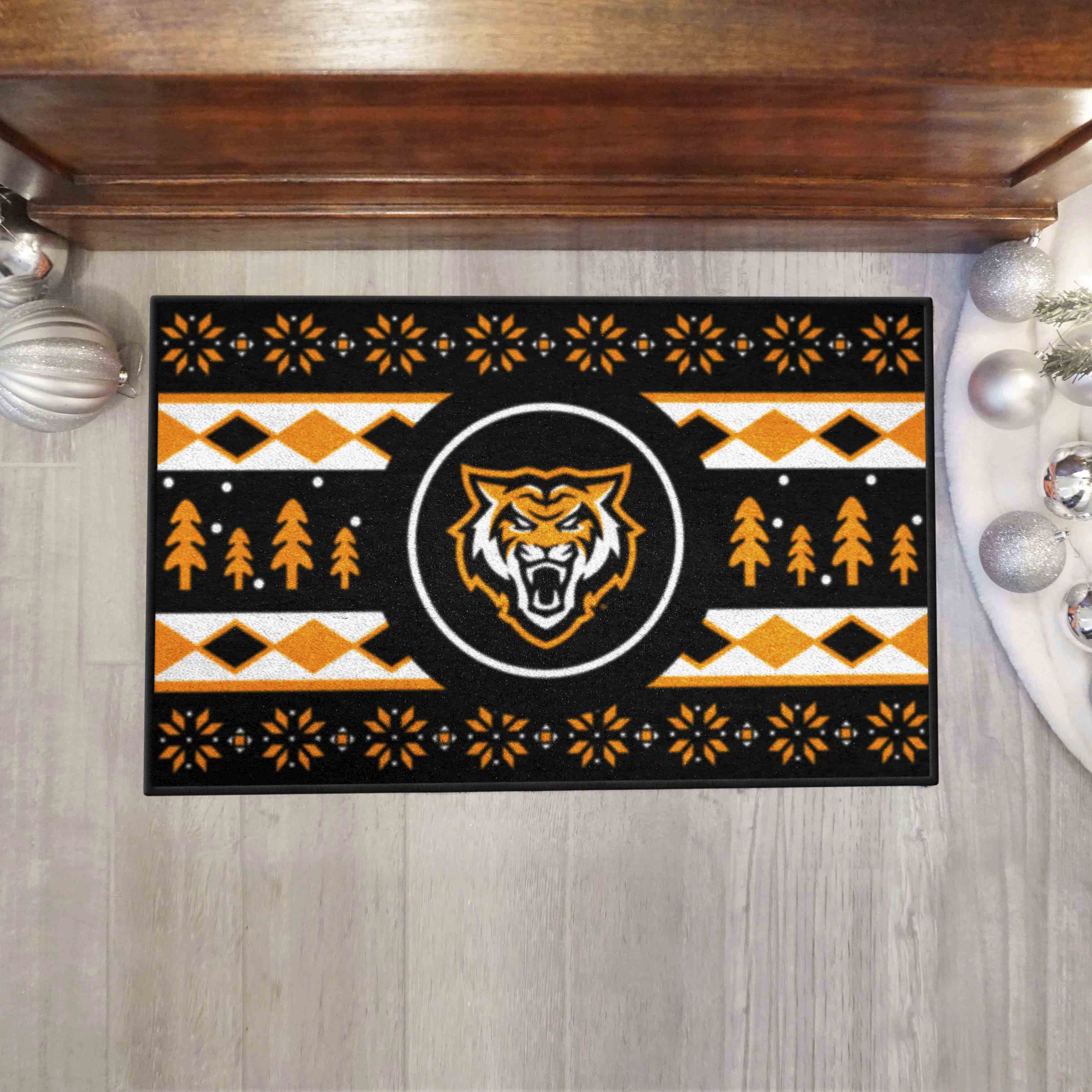 Idaho State Bengals Holiday Sweater Starter Mat Accent Rug - 19in. x 30in.