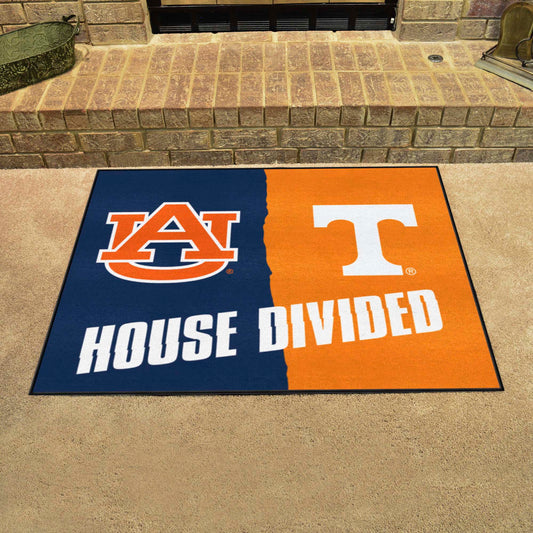 House Divided - Auburn / Tennessee House Divided House Divided Rug - 34 in. x 42.5 in. - House Divided - Auburn / Tennessee