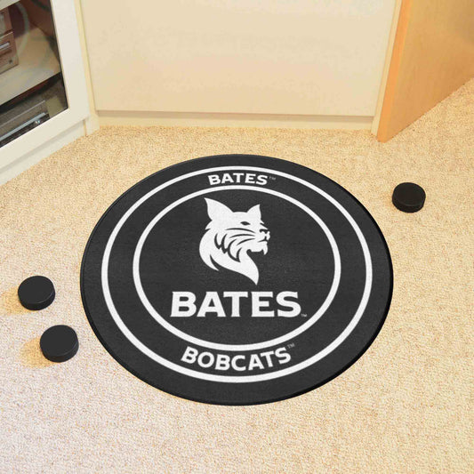 Bates College Bobcats Hockey Puck Rug - 27in. Diameter