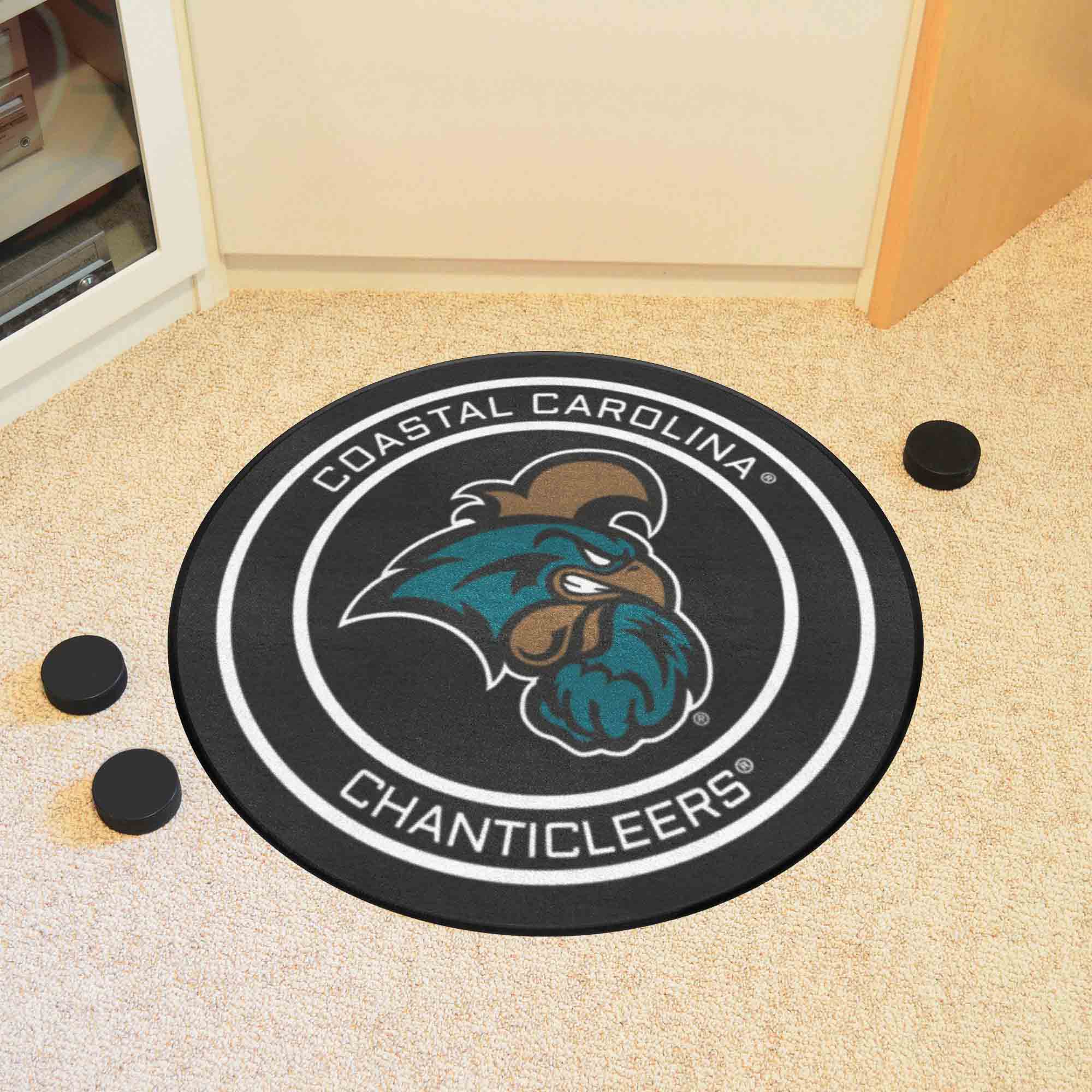 Coastal Carolina Hockey Puck Rug - 27in. Diameter