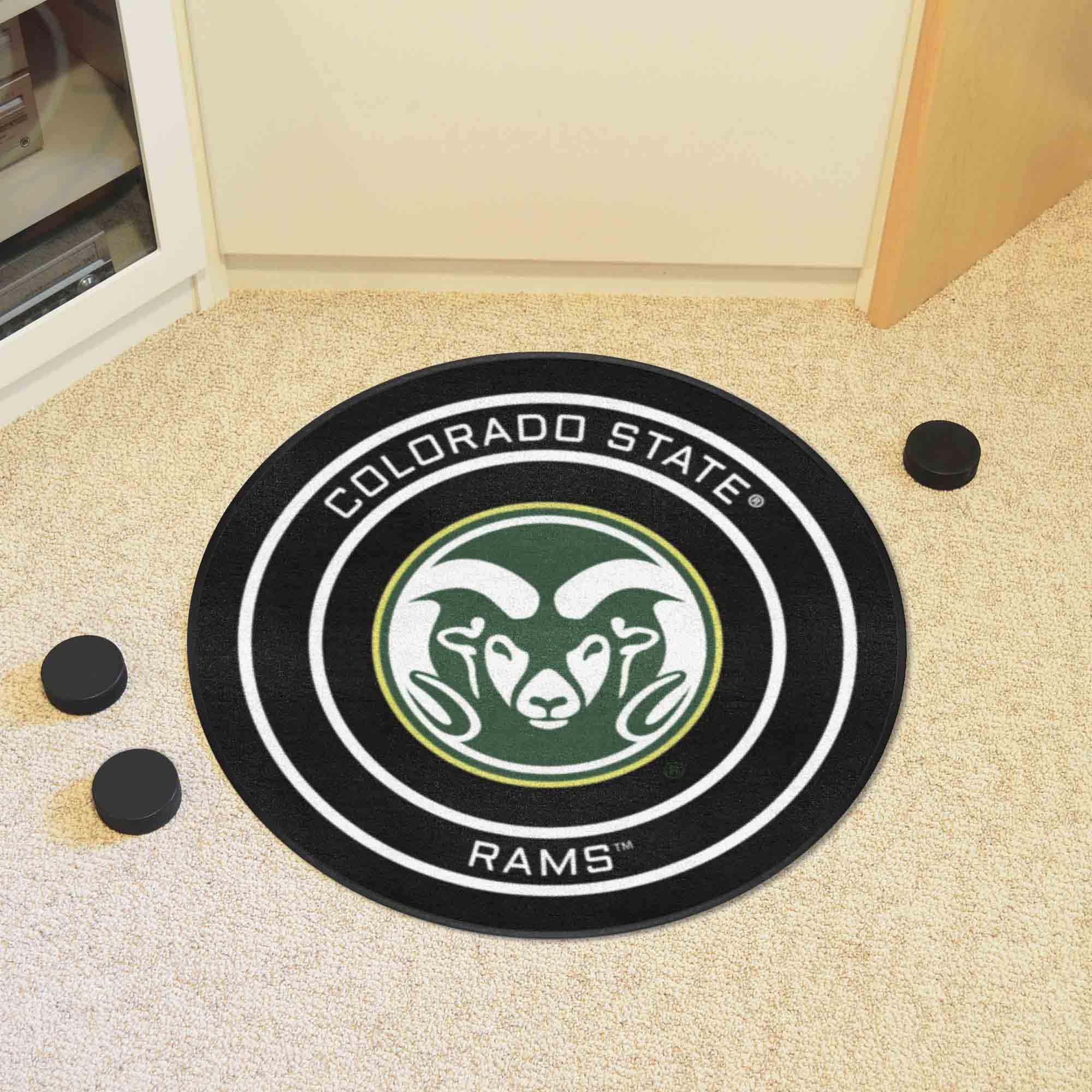 Colorado State Hockey Puck Rug - 27in. Diameter - Colorado State