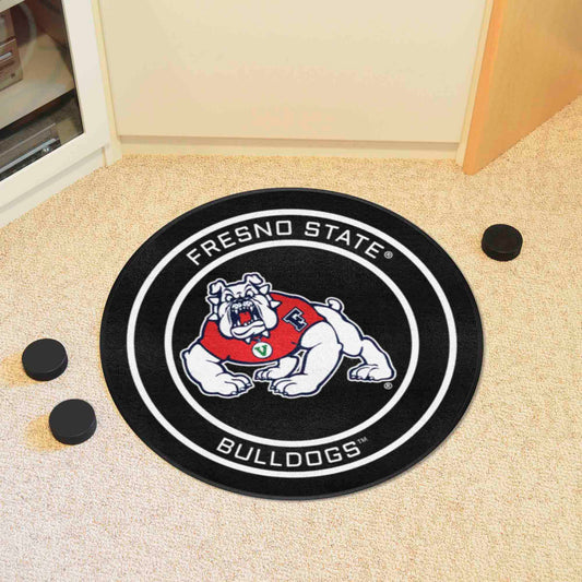 Fresno State Hockey Puck Rug - 27in. Diameter - Fresno State