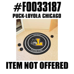 Loyola Chicago Hockey Puck Rug - 27in. Diameter