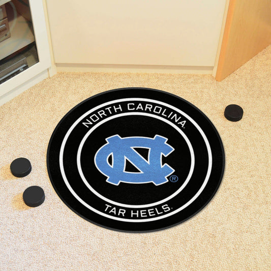 North Carolina Hockey Puck Rug - 27in. Diameter - North Carolina