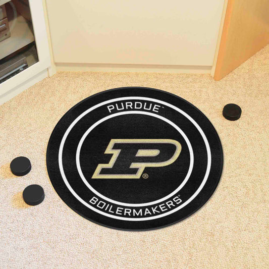 Purdue Hockey Puck Rug - 27in. Diameter