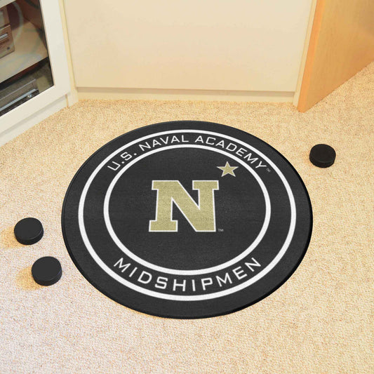 Naval Academy Hockey Puck Rug - 27in. Diameter