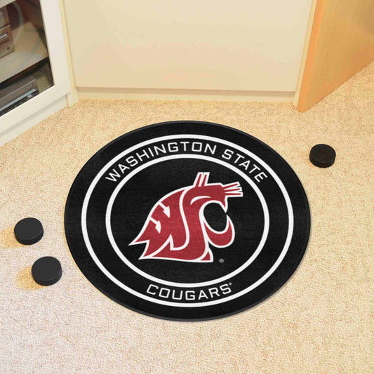 Washington State Hockey Puck Rug - 27in. Diameter