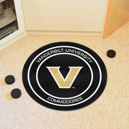 Vanderbilt Commodores Hockey Puck Rug - 27in. Diameter