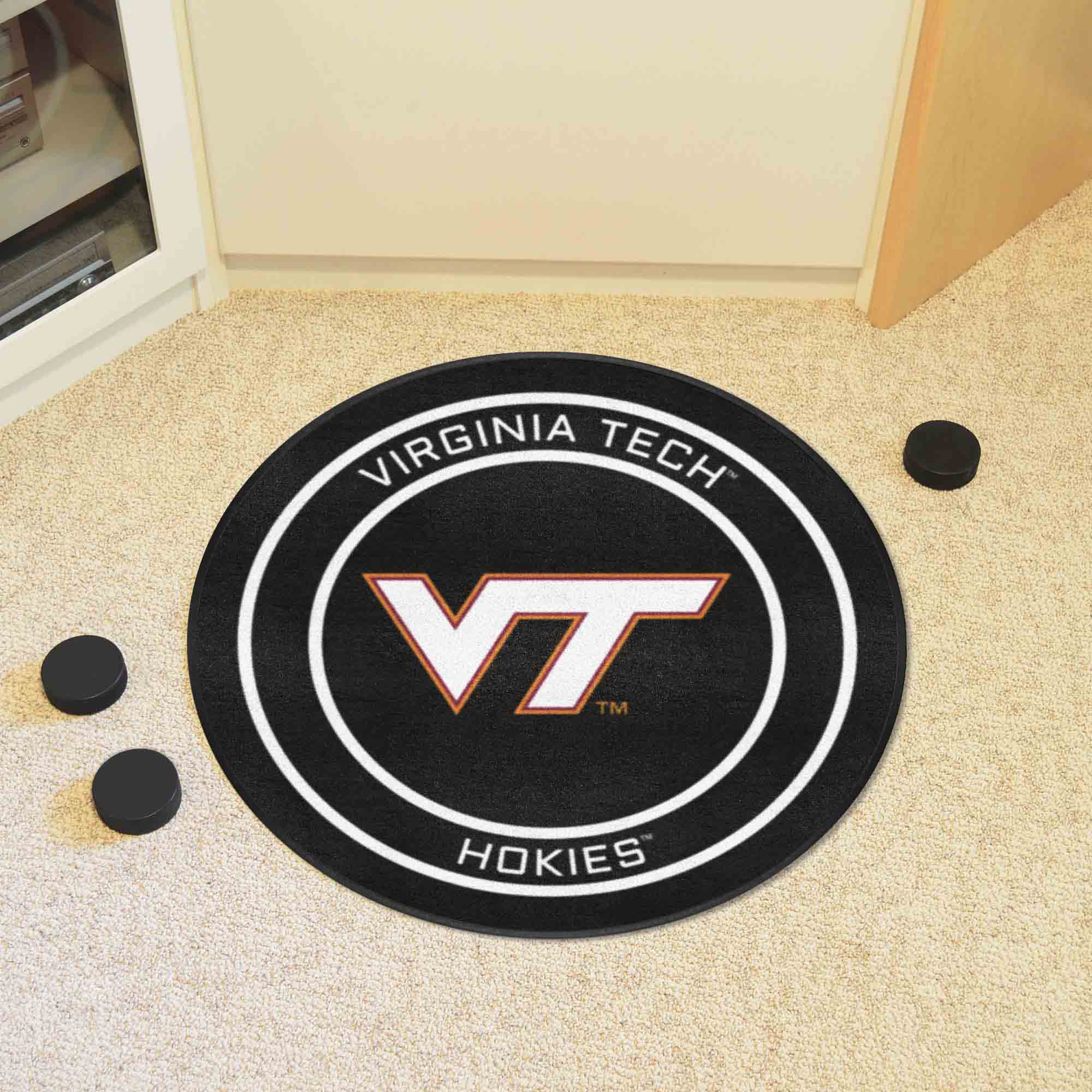 Virginia Tech Hockey Puck Rug - 27in. Diameter