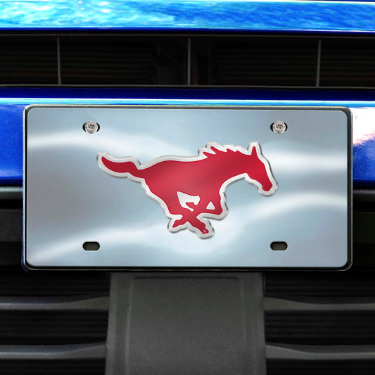 SMU Mustangs 3D Stainless Steel License Plate