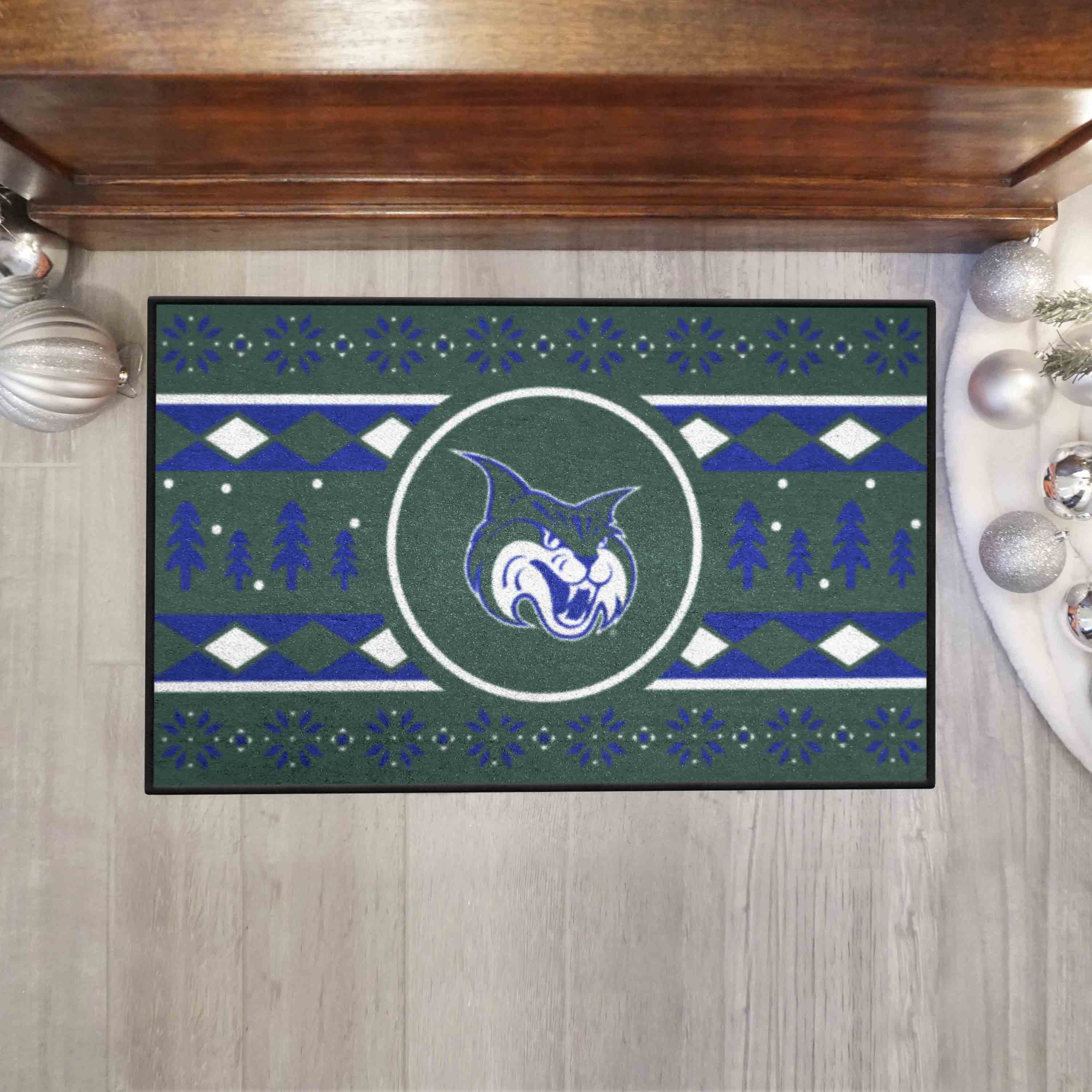 Georgia College Bobcats Holiday Sweater Starter Mat Accent Rug - 19in. x 30in.