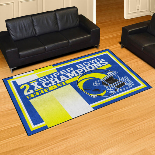 NFL - Los Angeles Rams Dynasty 5ft. x 8ft. Plush Area Rug