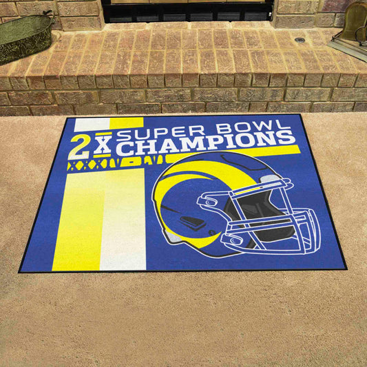 NFL - Los Angeles Rams Dynasty Starter Mat Accent Rug - 19in. x 30in. - Los Angeles Rams