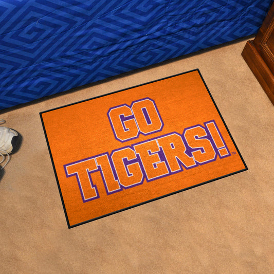 Clemson Starter Mat Accent Rug - 19in. x 30in. Slogan Design - Clemson