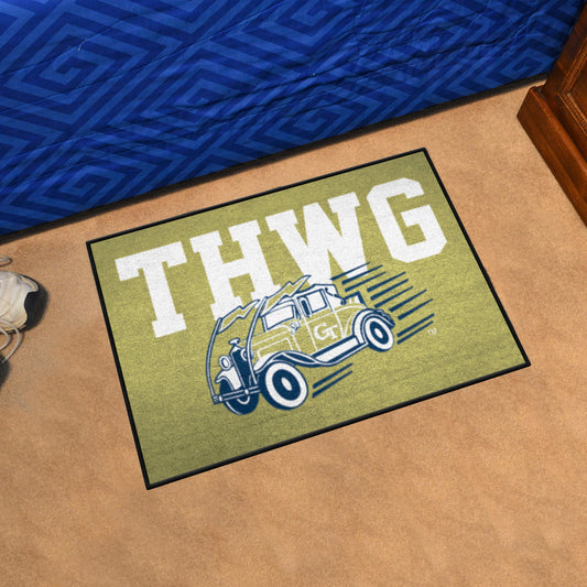 Georgia Tech Starter Mat Accent Rug - 19in. x 30in. Slogan Design