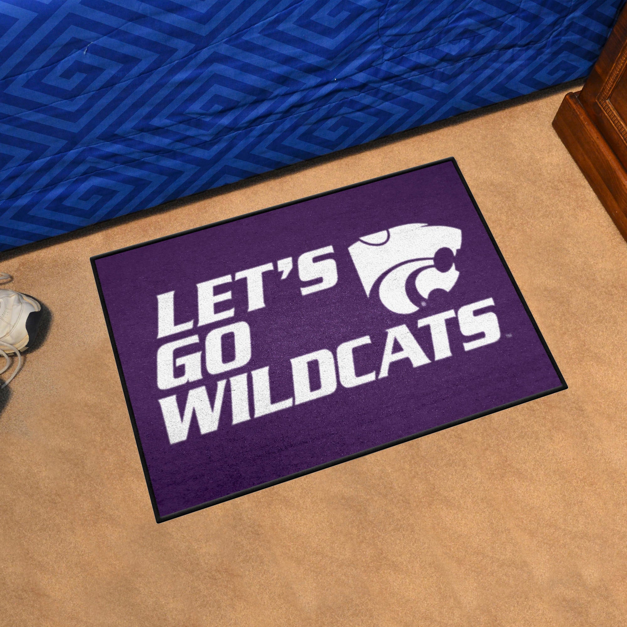 Kansas State Starter Mat Accent Rug - 19in. x 30in. Slogan Design