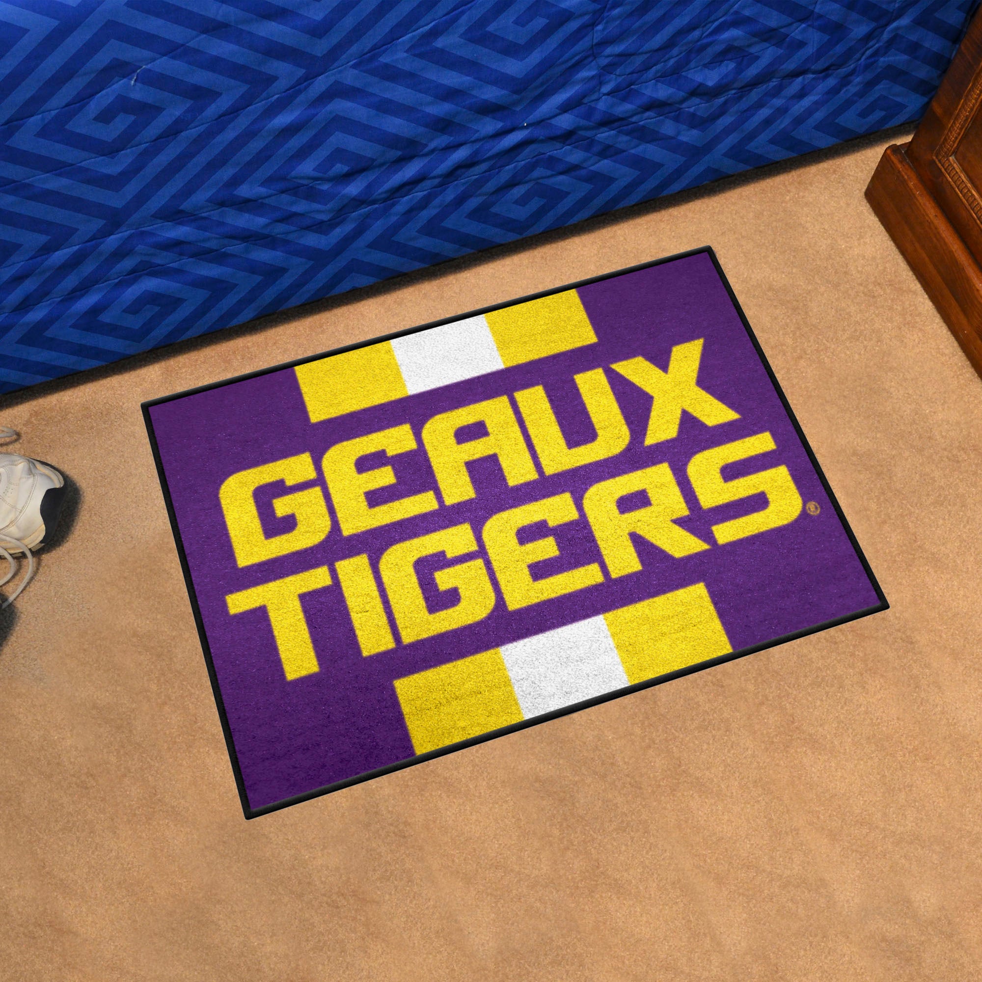 LSU Tigers Starter Mat Accent Rug - 19in. x 30in. Slogan Starter Mat