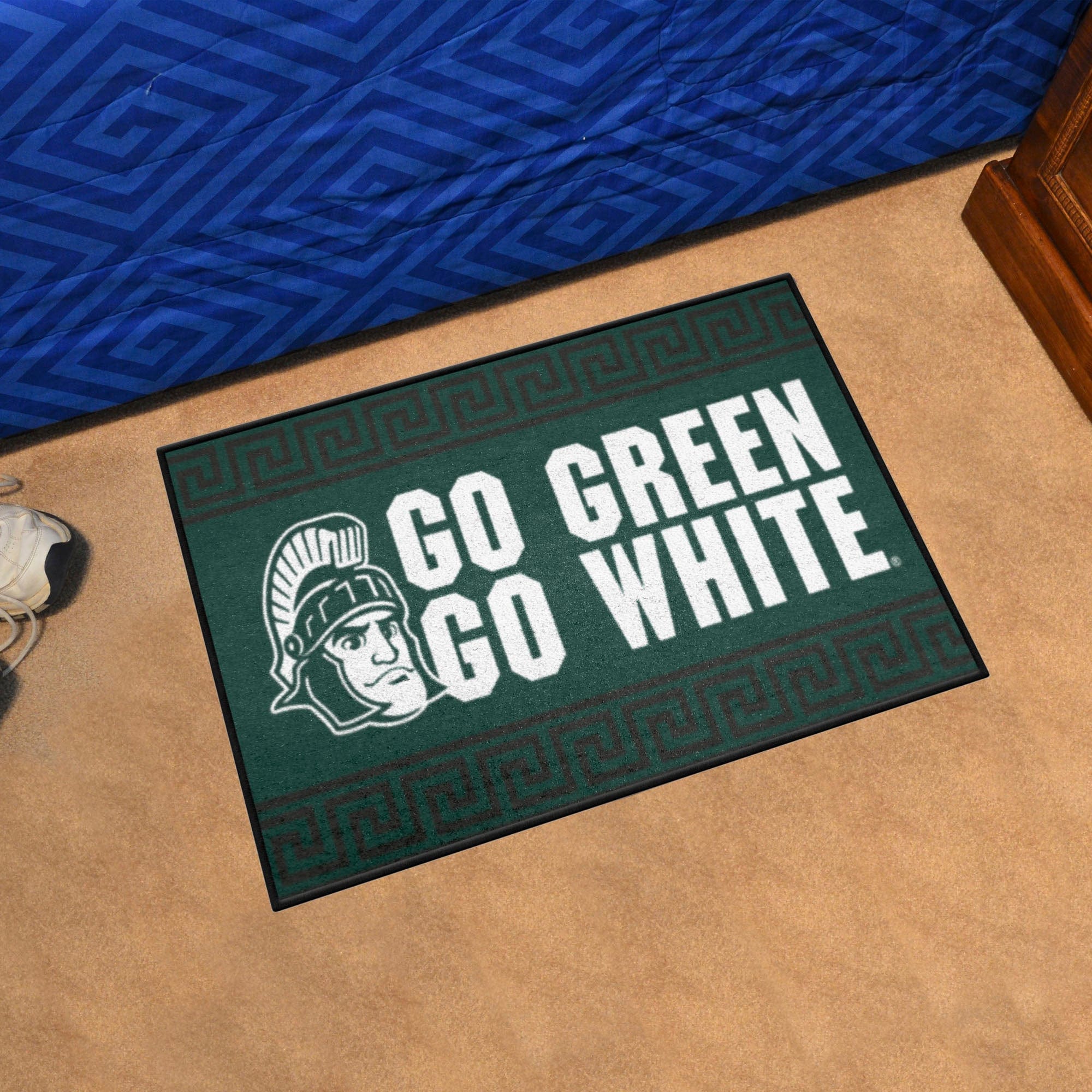 Michigan State Starter Mat Accent Rug - 19in. x 30in. Slogan Design - Michigan State