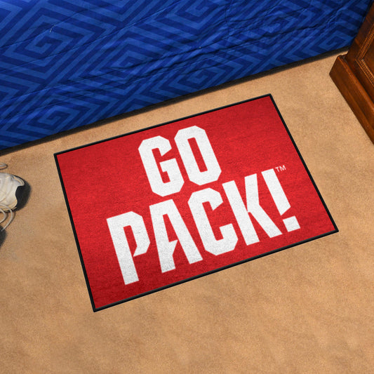 NC State Starter Mat Accent Rug - 19in. x 30in. Slogan Design