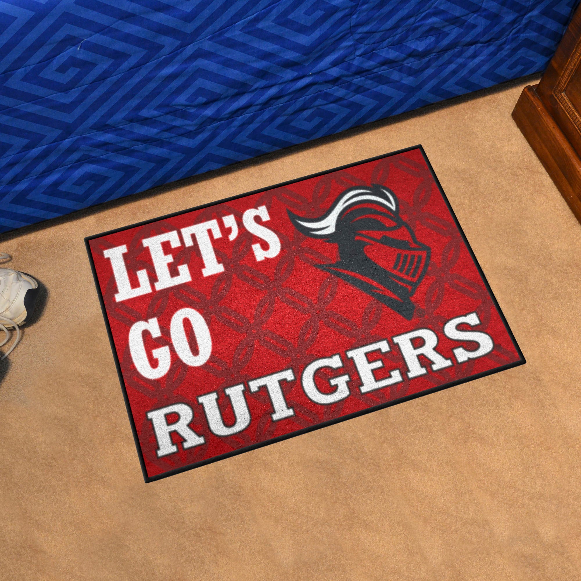 Rutgers Starter Mat Accent Rug - 19in. x 30in. Slogan Design