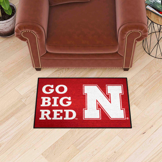 Nebraska Cornhuskers Starter Mat Accent Rug - 19in. x 30in. Slogan Starter Mat