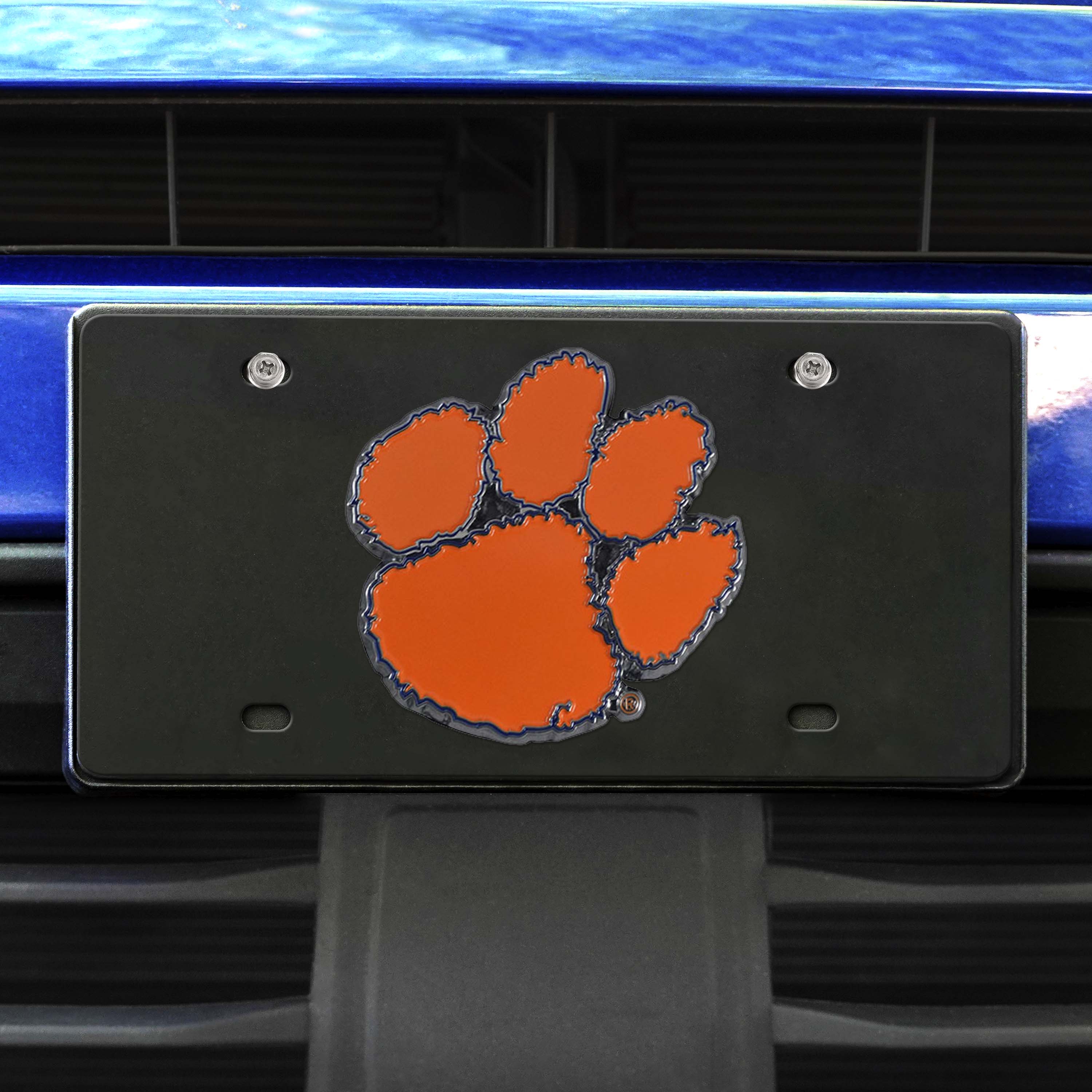 Clemson Tigers 3D Black License Plate