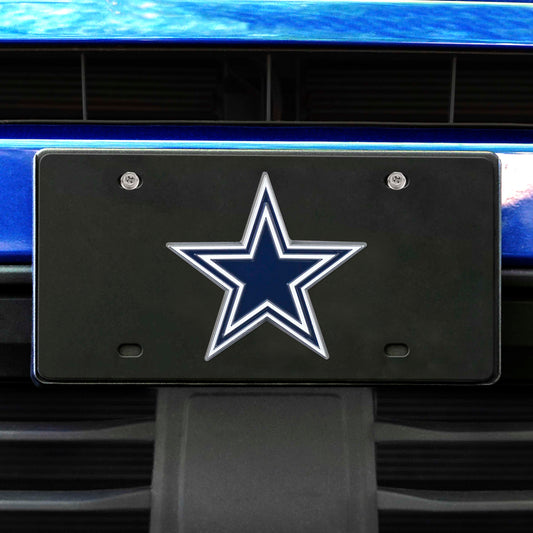 Dallas Cowboys 3D Black License Plate