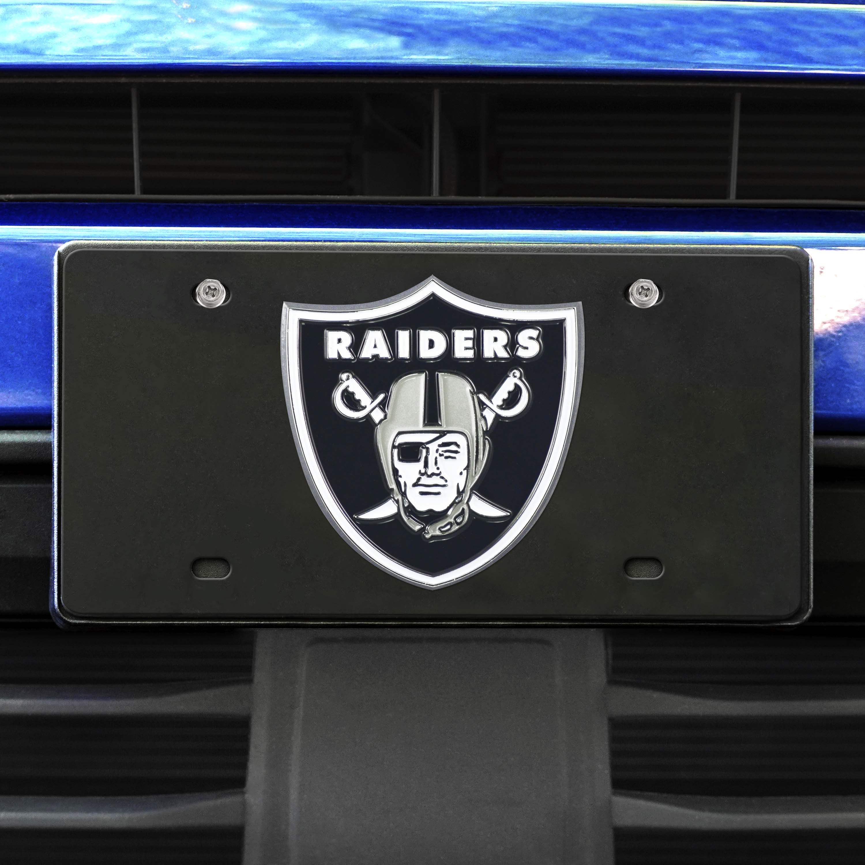 Las Vegas Raiders 3D Black License Plate