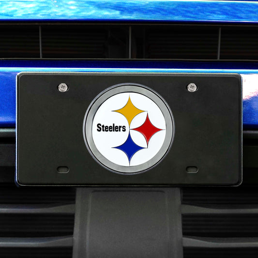 Pittsburgh Steelers 3D Black License Plate