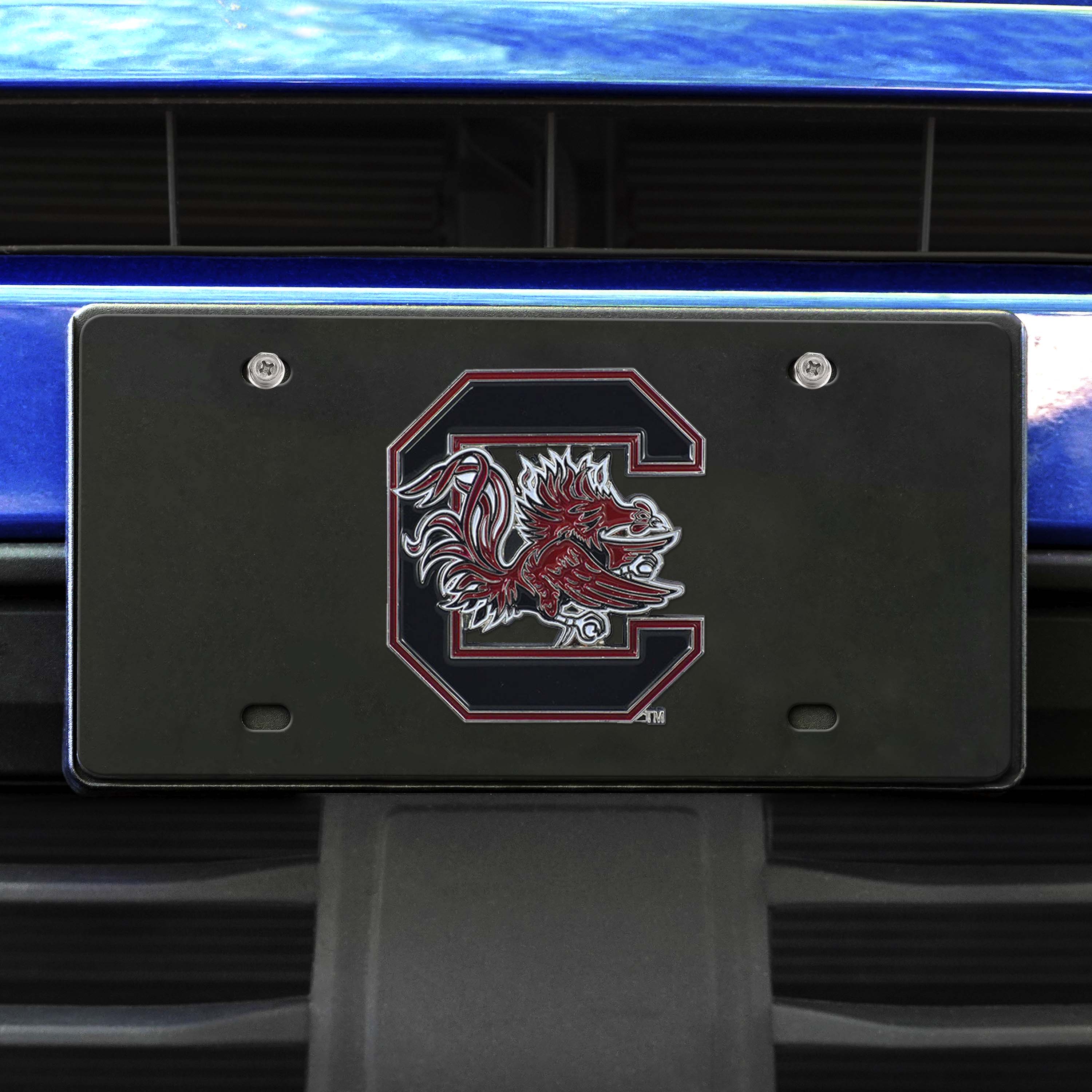 South Carolina Gamecocks 3D Black License Plate