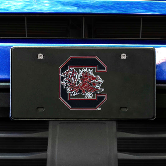 South Carolina Gamecocks 3D Black License Plate