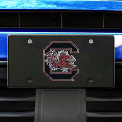 South Carolina Gamecocks 3D Black License Plate