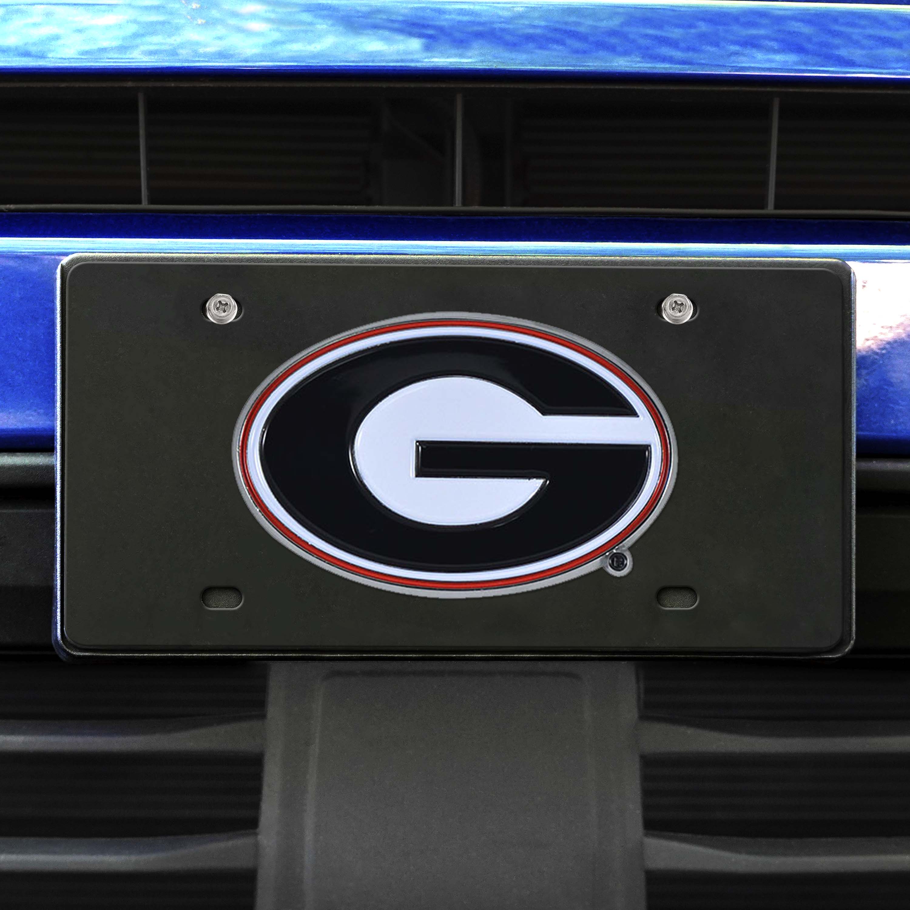 Georgia Bulldogs 3D Black License Plate